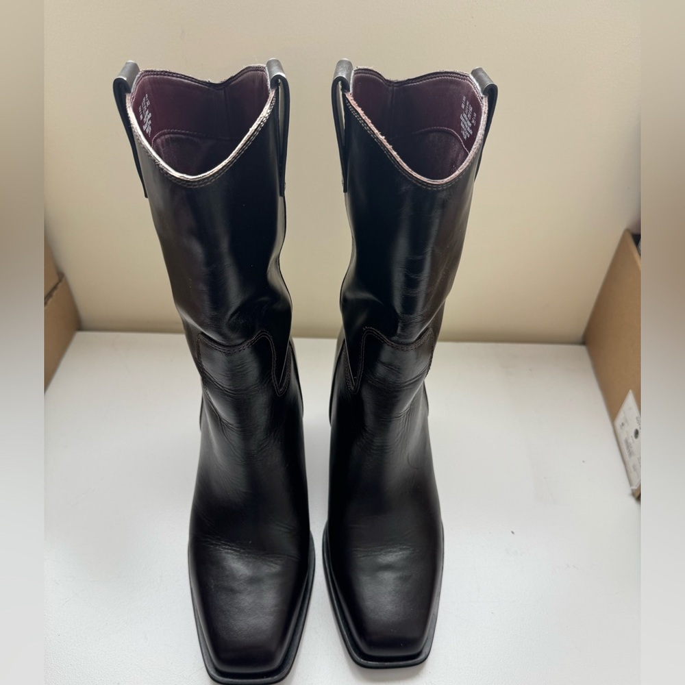 Franco Sarto Brown Square toe boots